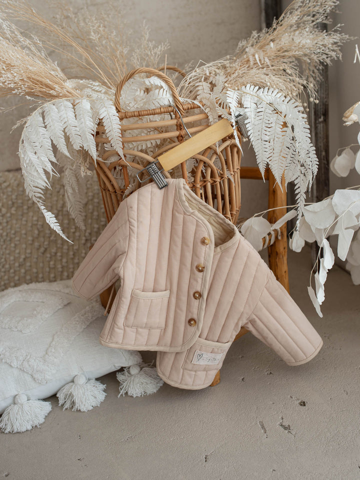 Hudson Quilted Jacket – Light Beige