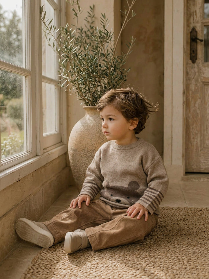 Benny Bear Sweater - Soft Brown