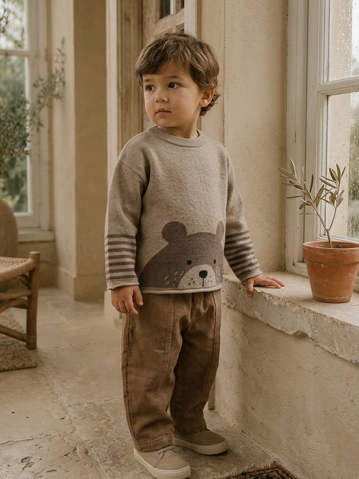 Benny Bear Sweater - Soft Brown