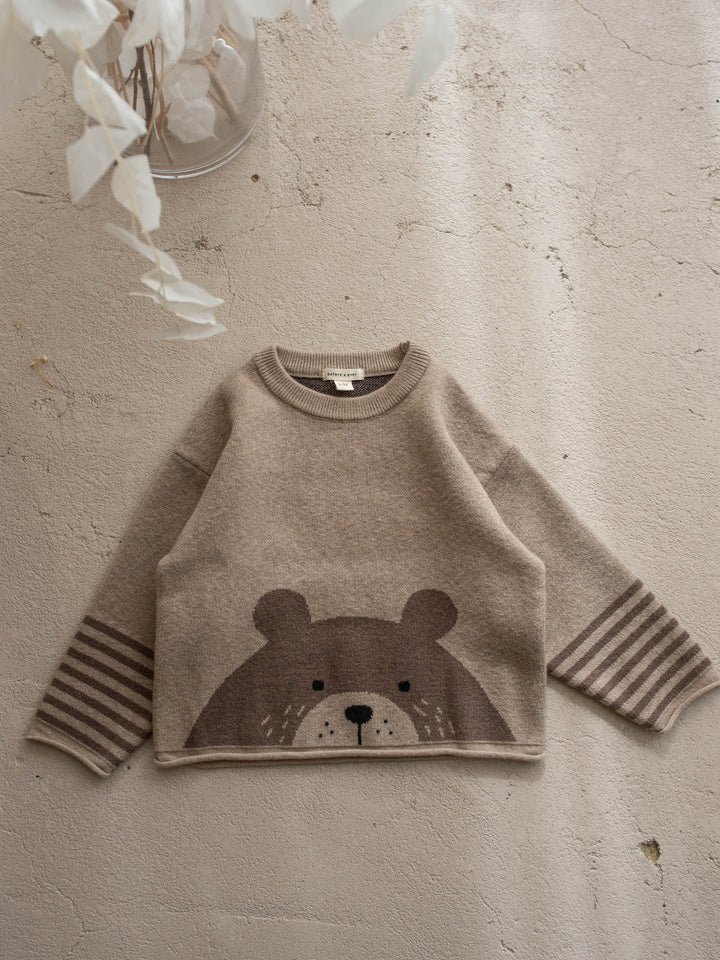 Benny Bear Sweater - Soft Brown