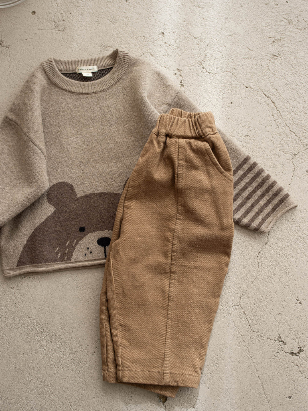 Benny Bear Sweater - Soft Brown