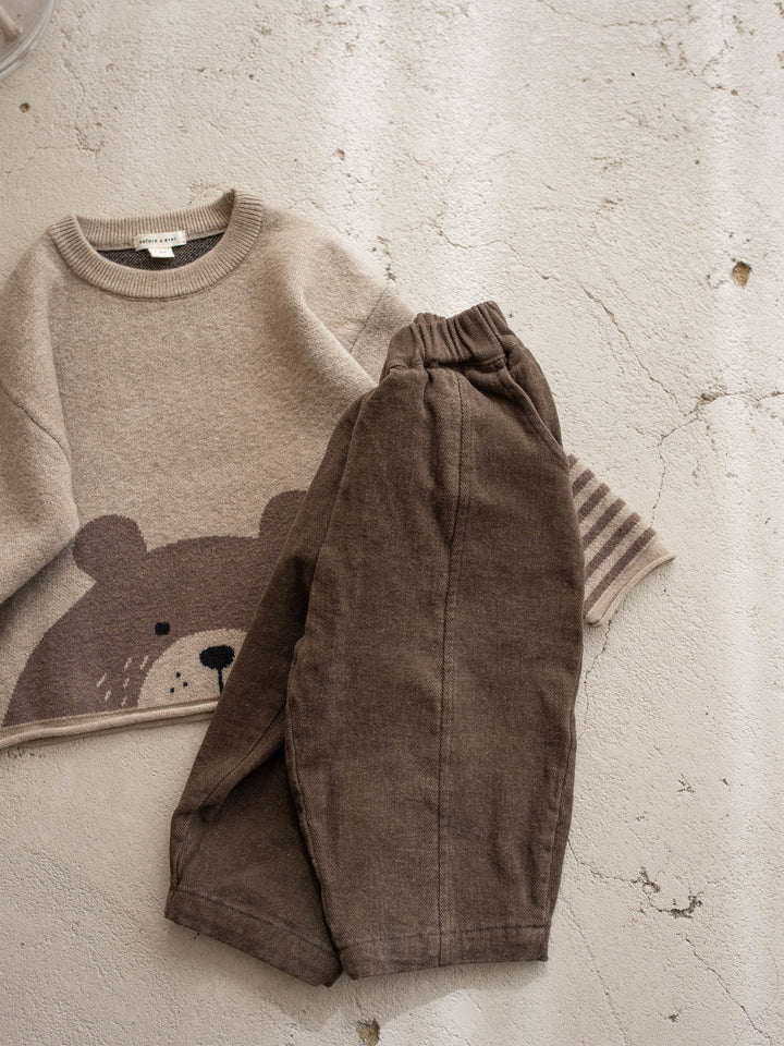 Benny Bear Sweater - Soft Brown