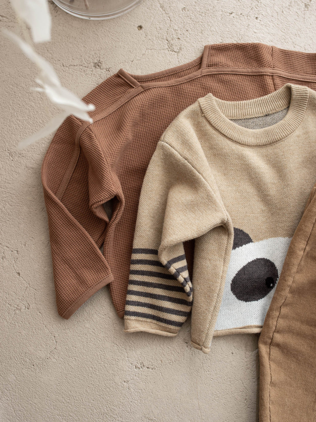 Jude Waffle Long Sleeve Top - Chocolate