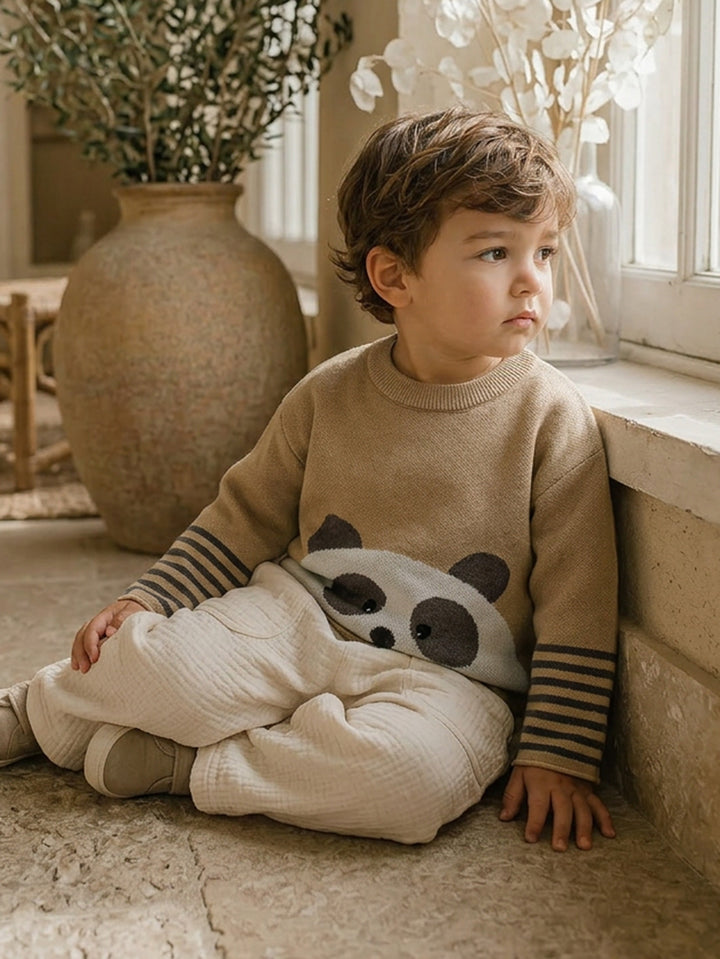 Charlie Panda Sweater - Beige