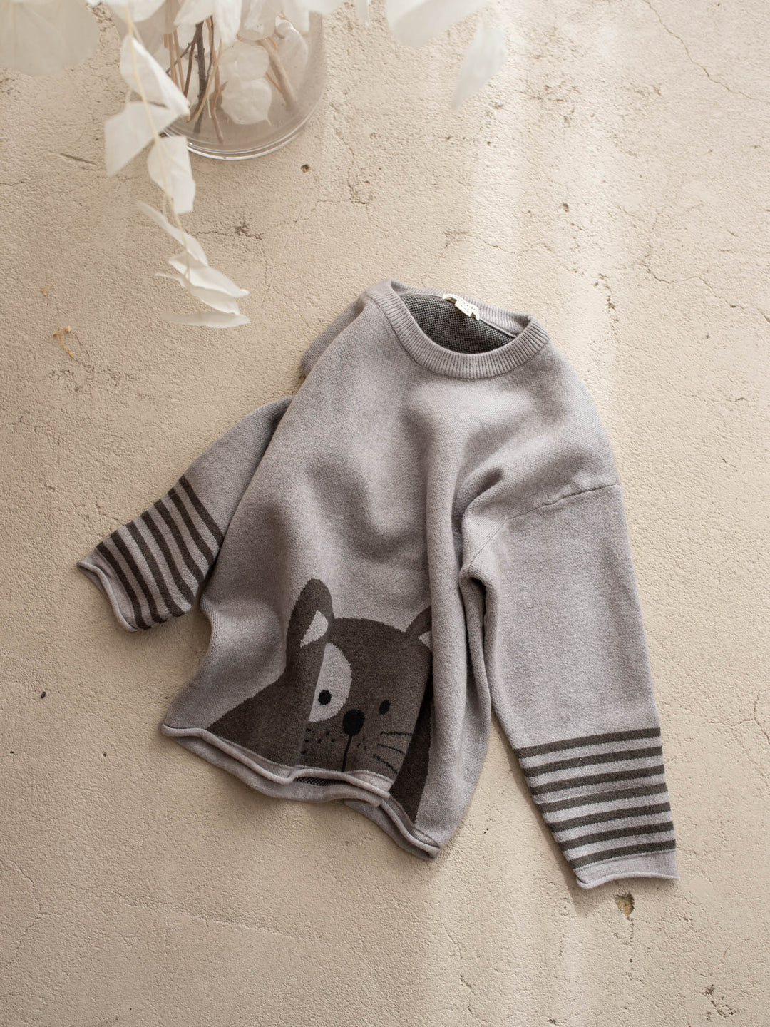 Theo Cat Sweater - Grey