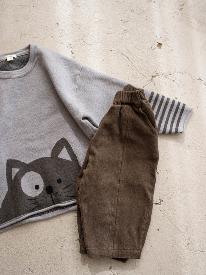 Theo Cat Sweater - Grey