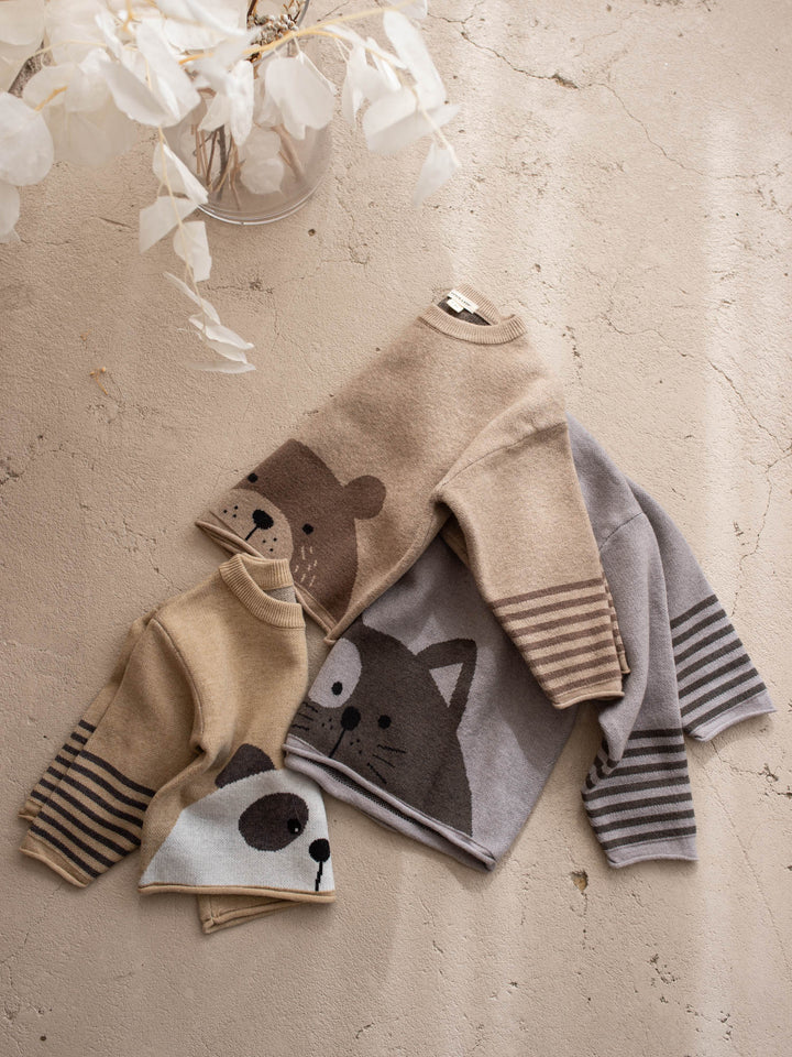 Theo Cat Sweater - Grey