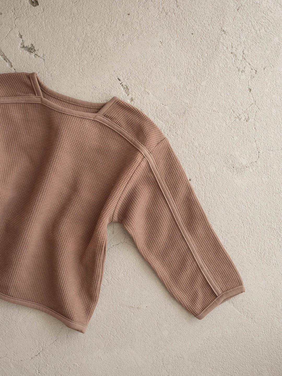 Jude Waffle Long Sleeve Top - Chocolate