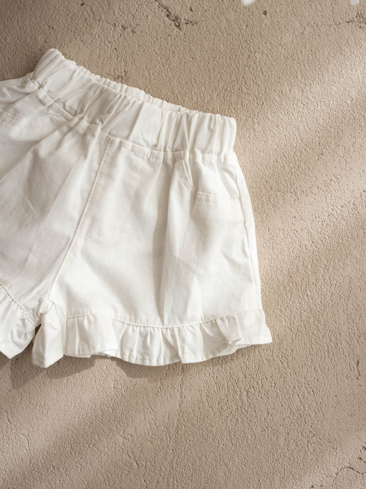 Sienna Ruffle Shorts – White