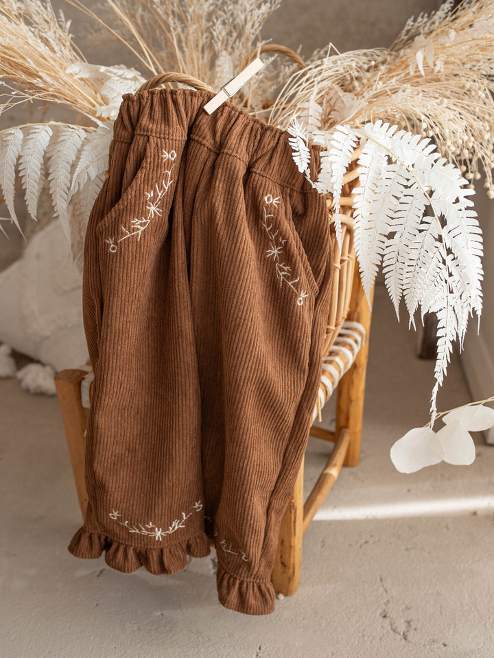 Elara Cord Pants - Brown