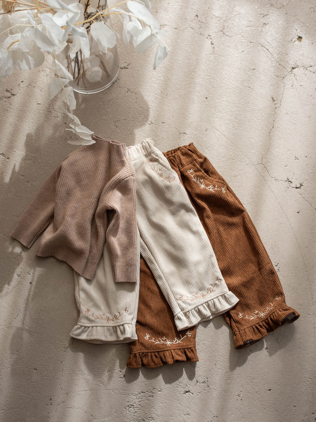 Elara Cord Pants - Oatmeal