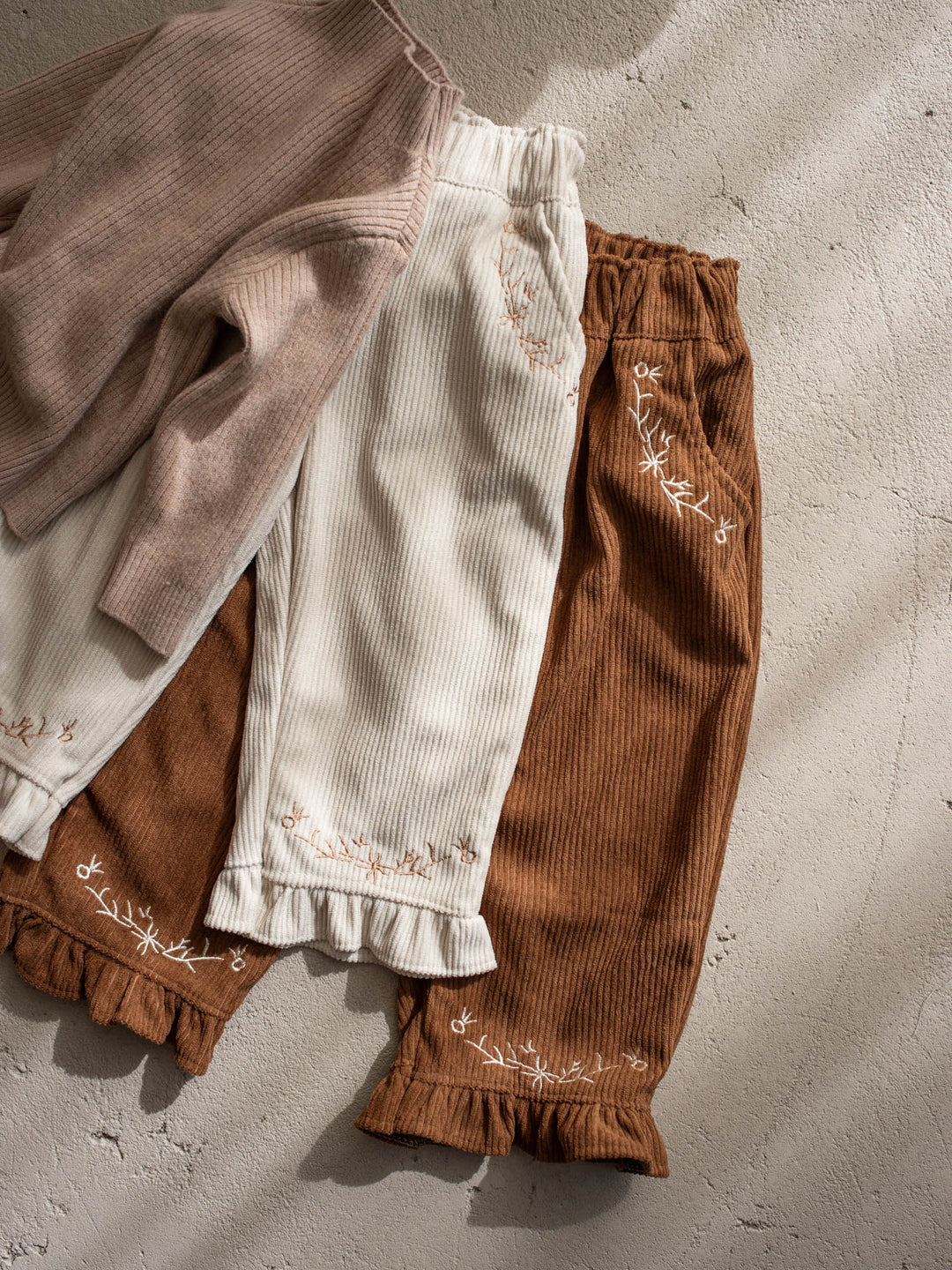 Elara Cord Pants - Oatmeal