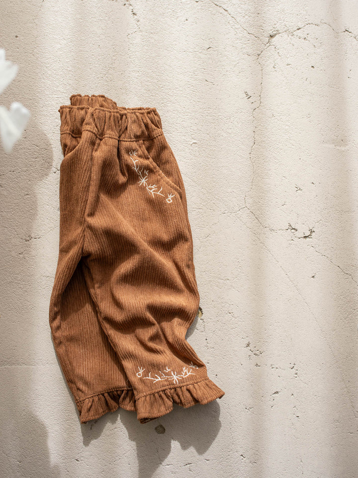 Elara Cord Pants - Brown