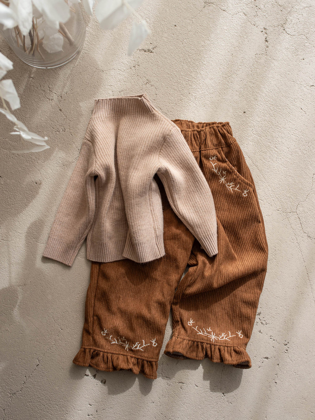Mila Plush Lined Knit Top - Latte