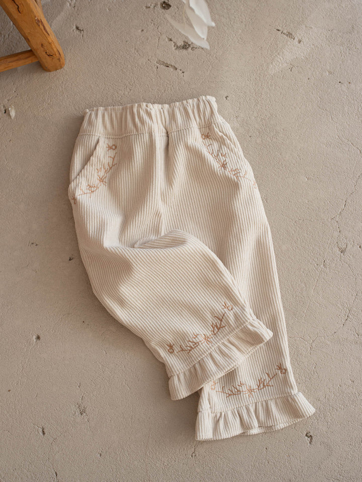 Elara Cord Pants - Oatmeal