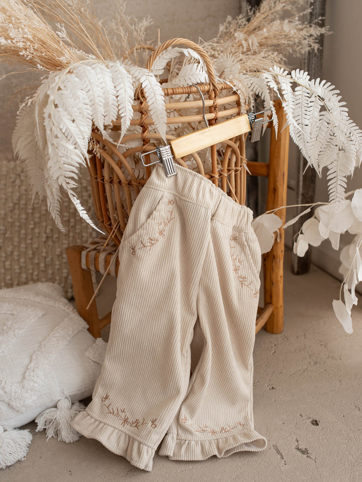 Elara Cord Pants - Oatmeal