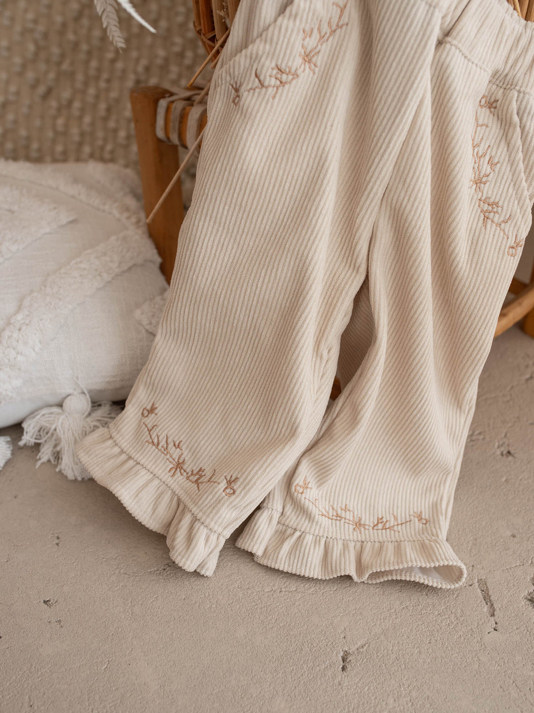 Elara Cord Pants - Oatmeal