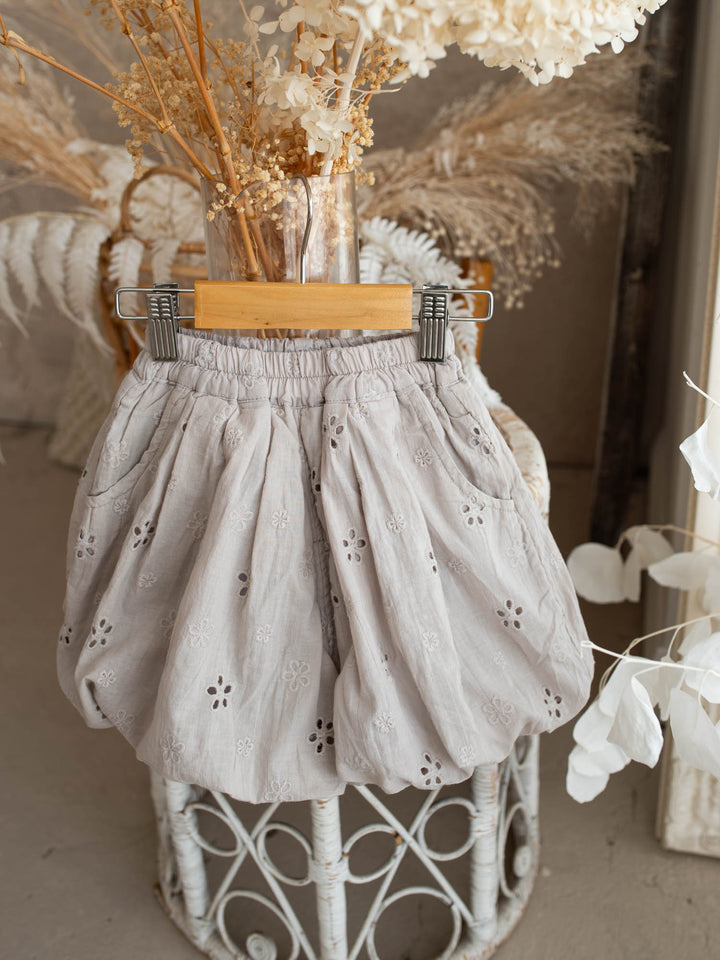 Sadie Bubble Shorts - Soft Grey