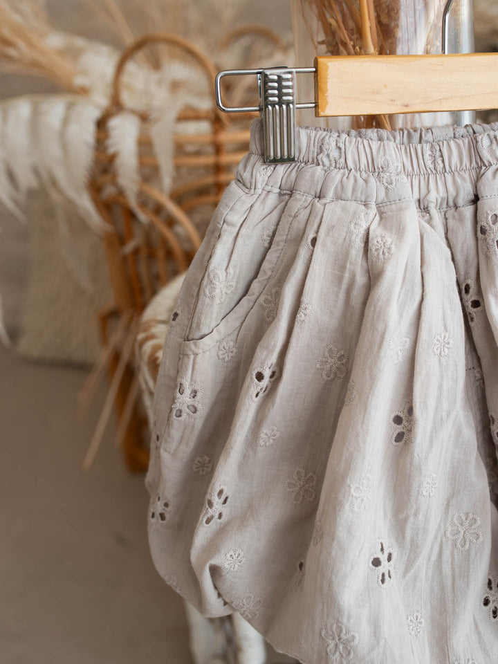 Sadie Bubble Shorts - Soft Grey
