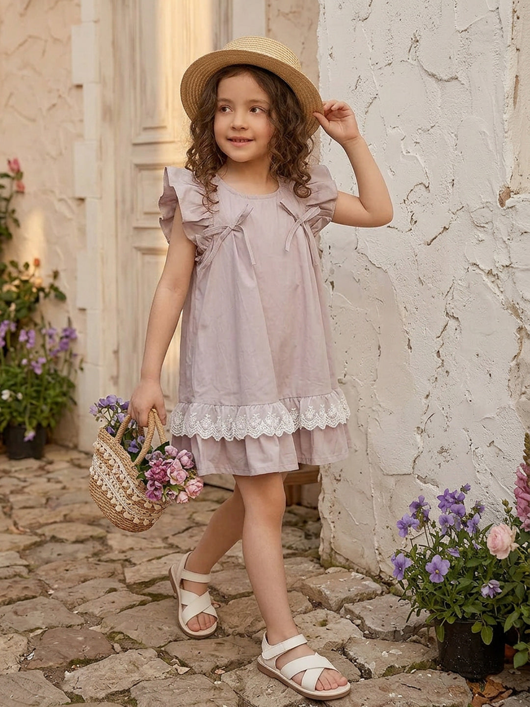 Baby Girl Floral Cotten Dress Ruby Fay