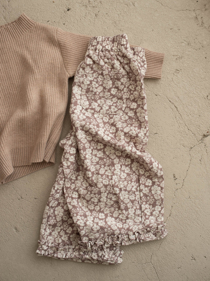 Maya Pants - Mocha Floral