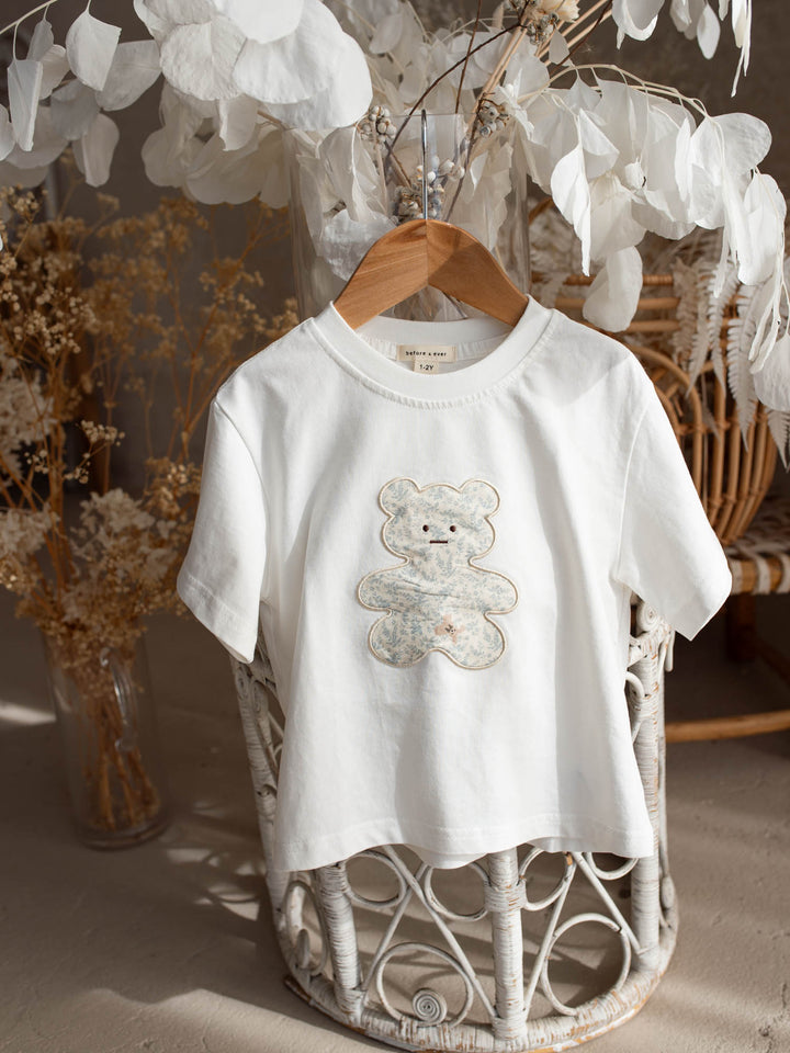 Garden Bear Tee – White