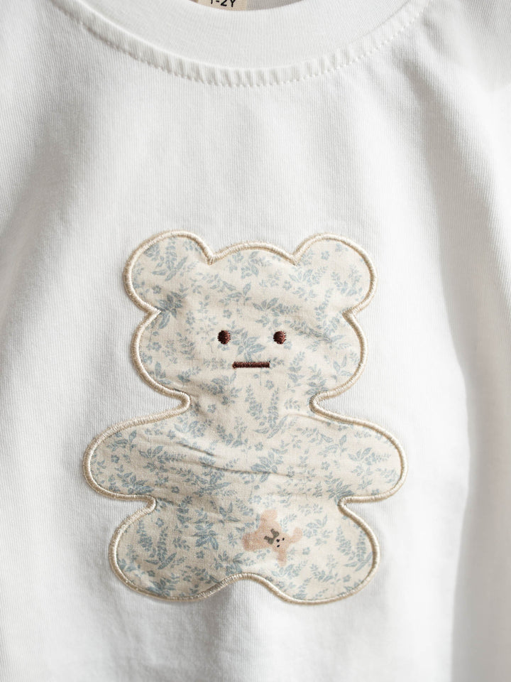 Garden Bear Tee – White