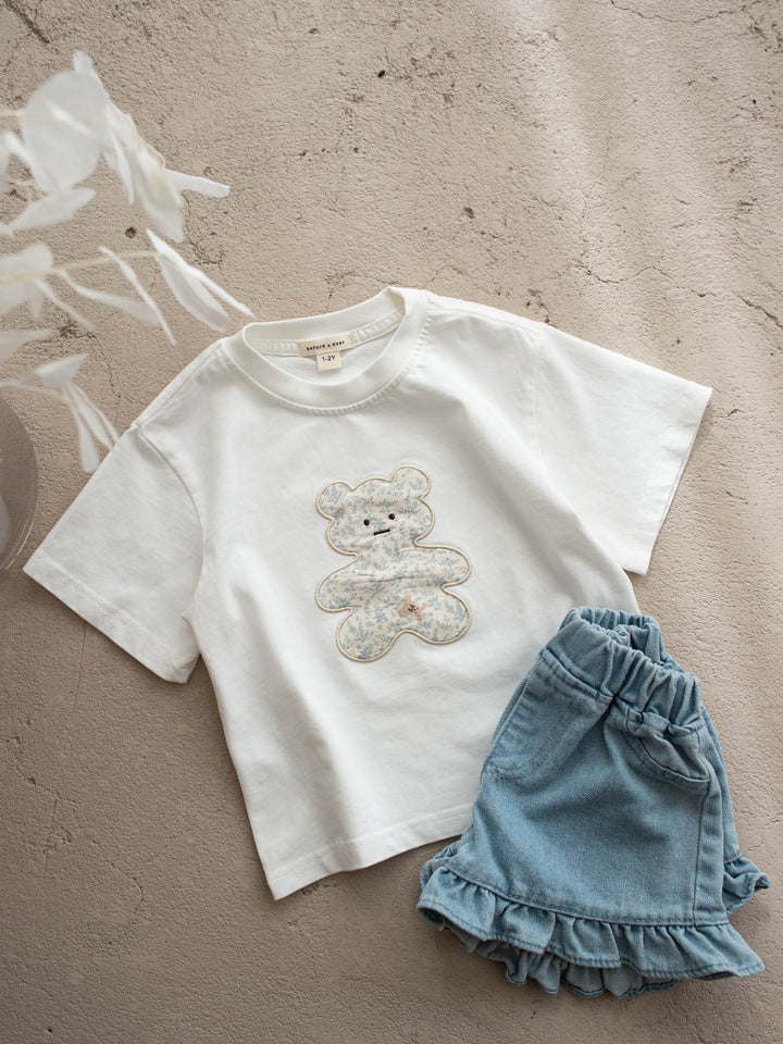 Garden Bear Tee – White