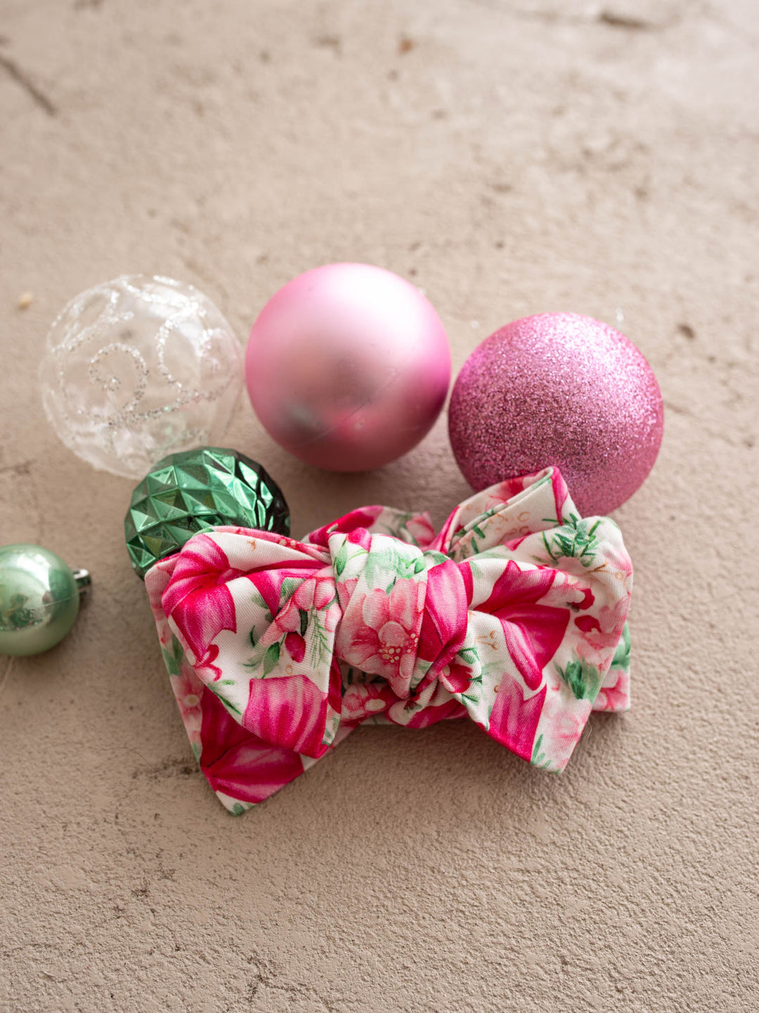 All I Wish Pink Bow baby topknot headwrap, magenta bows and pink florals - Before & Ever Kids