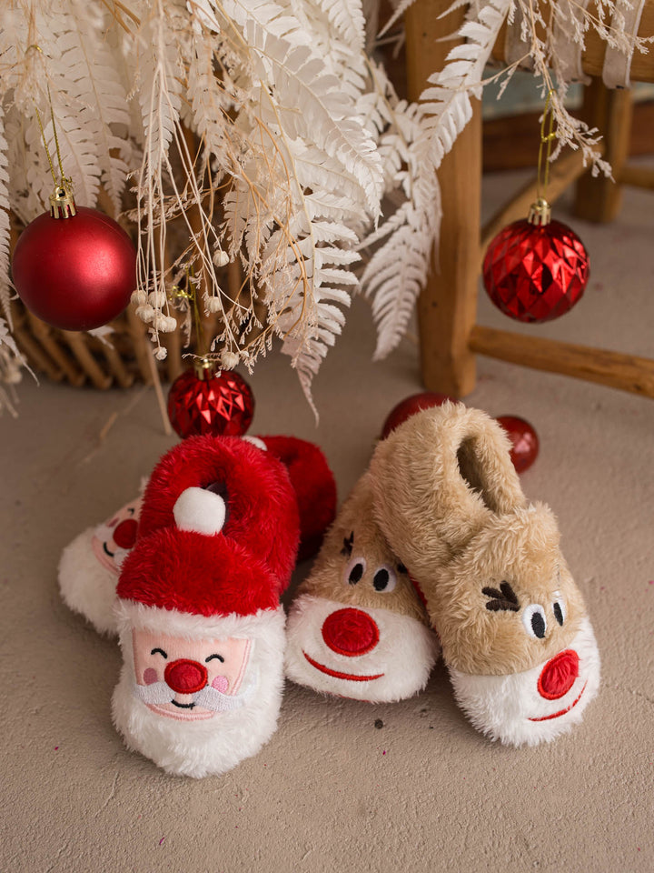 Baby Rudolph Slippers and Santa Baby Slippers together - Before & Ever Kids