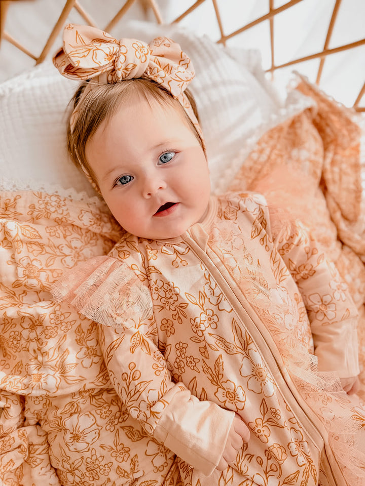 Dainty Miss Onesie - Peach Blossom