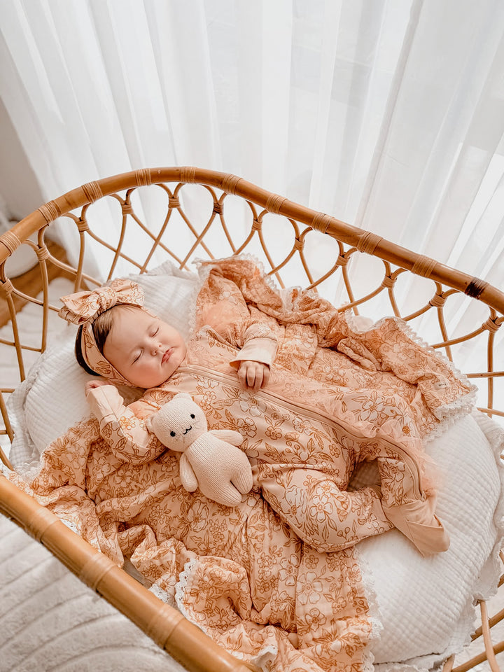 Dainty Miss Onesie - Peach Blossom