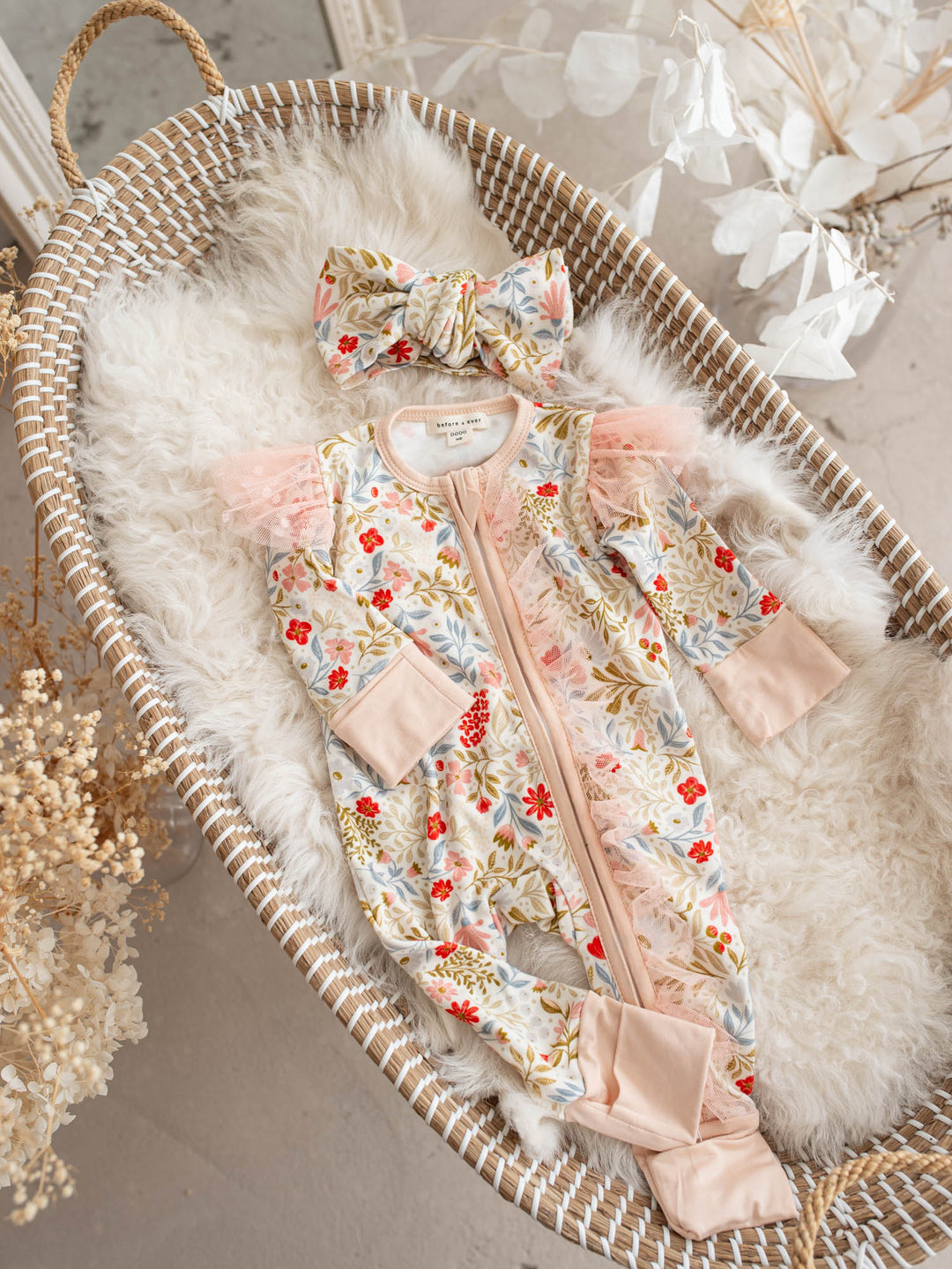 Before & Ever Kids Dainty Miss Topknot - Wildflower Garden baby topknot headwrap 1