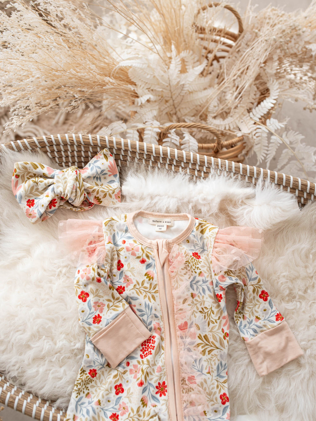 Before & Ever Kids Dainty Miss Topknot - Wildflower Garden baby topknot headwrap 2