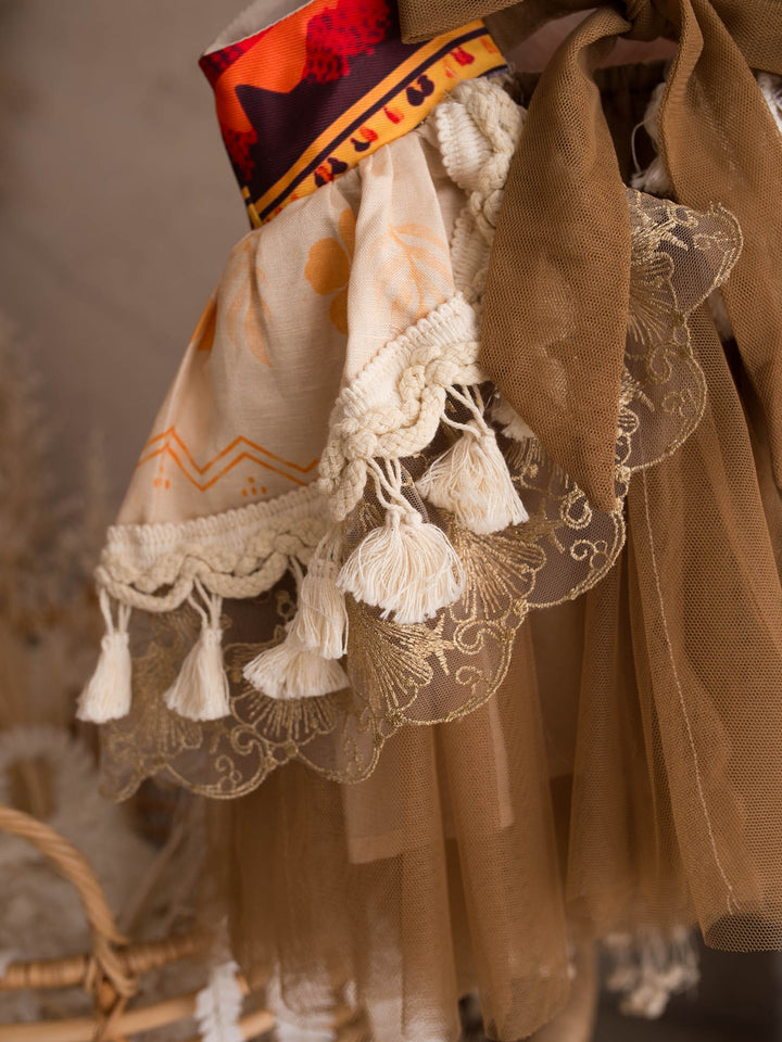 Island Princess island-inspired girls dress bodice band and tulle layers - Before & Ever Kids