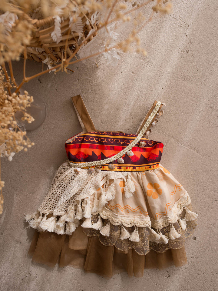 Island Princess island-inspired girls dress flat lay full view - Before & Ever Kids
