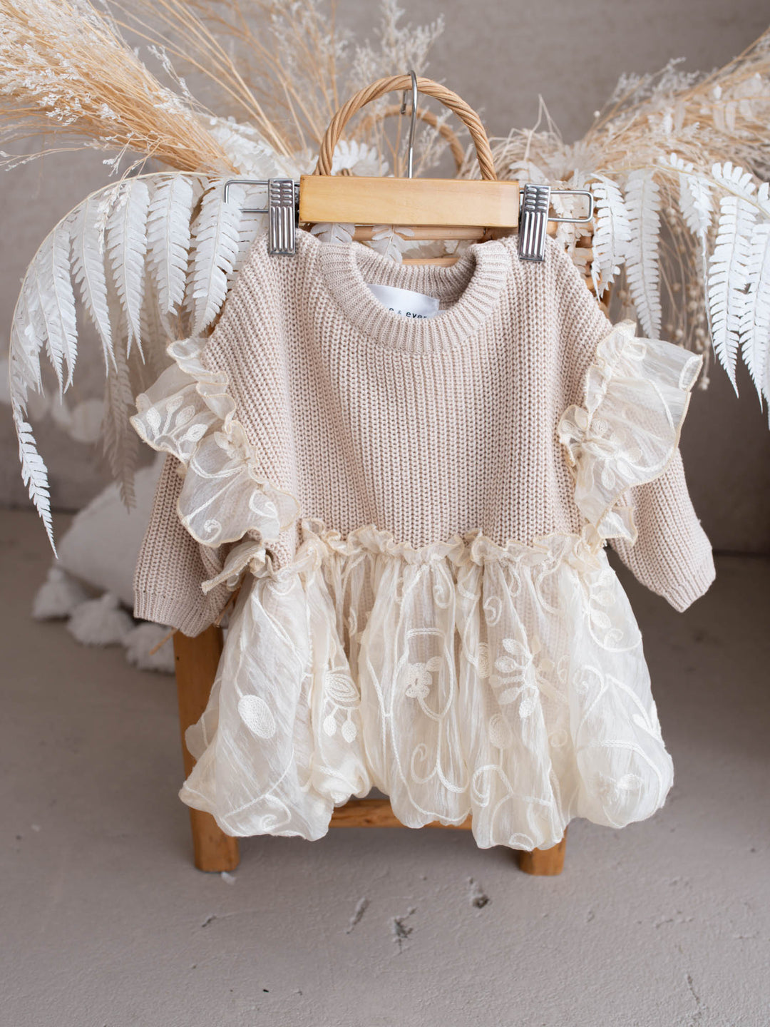 Love, Always oatmeal knit sweater - Before & Ever Kids