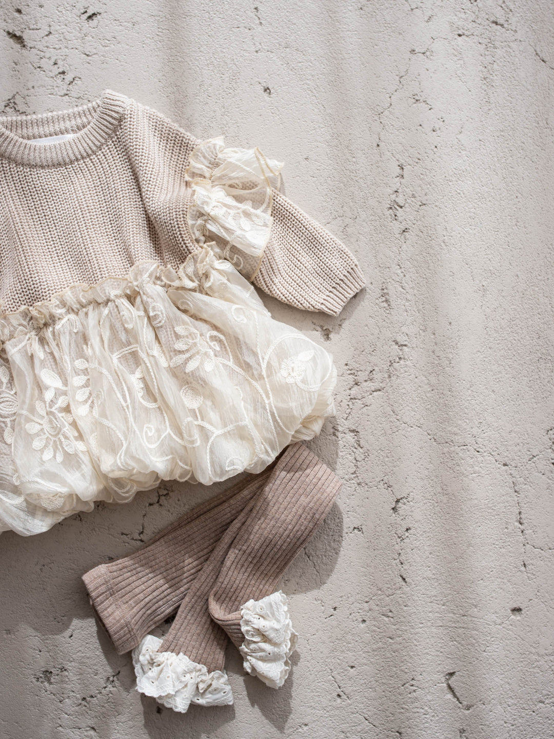 Love, Always oatmeal knit sweater - Before & Ever Kids