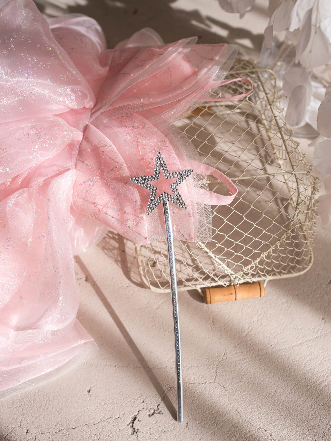 Make a Wish Wand silver star wand star wand resting at an angle - Before & Ever Kids
