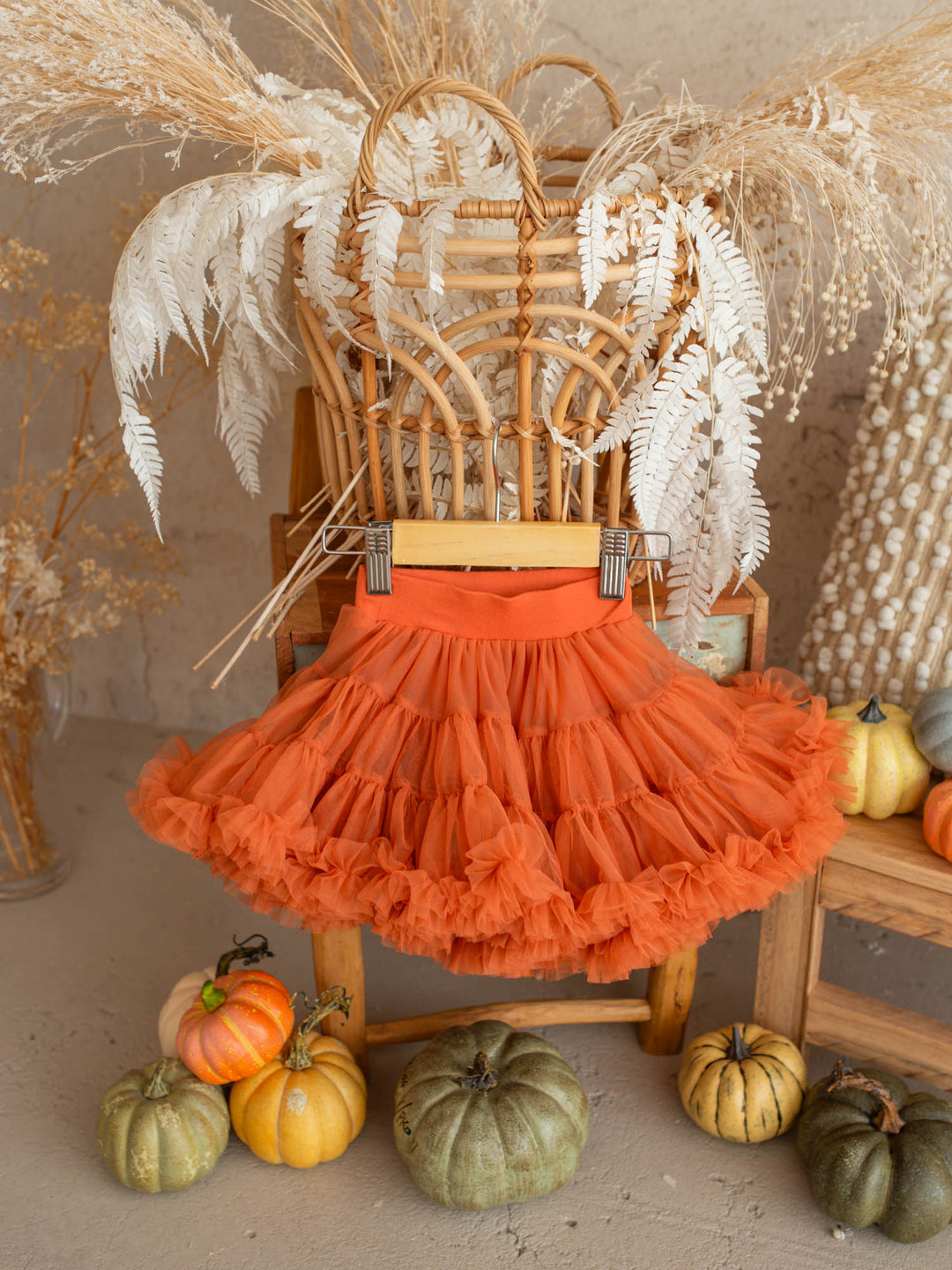 Marmalade burnt-orange tulle tutu skirt - Before & Ever Kids