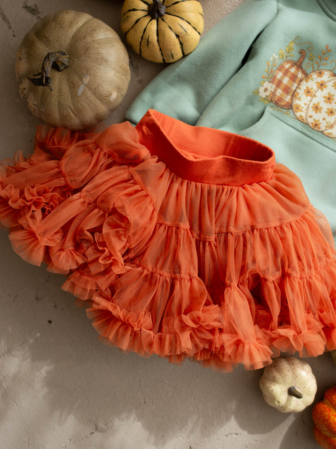 Marmalade burnt-orange tulle tutu skirt - Before & Ever Kids