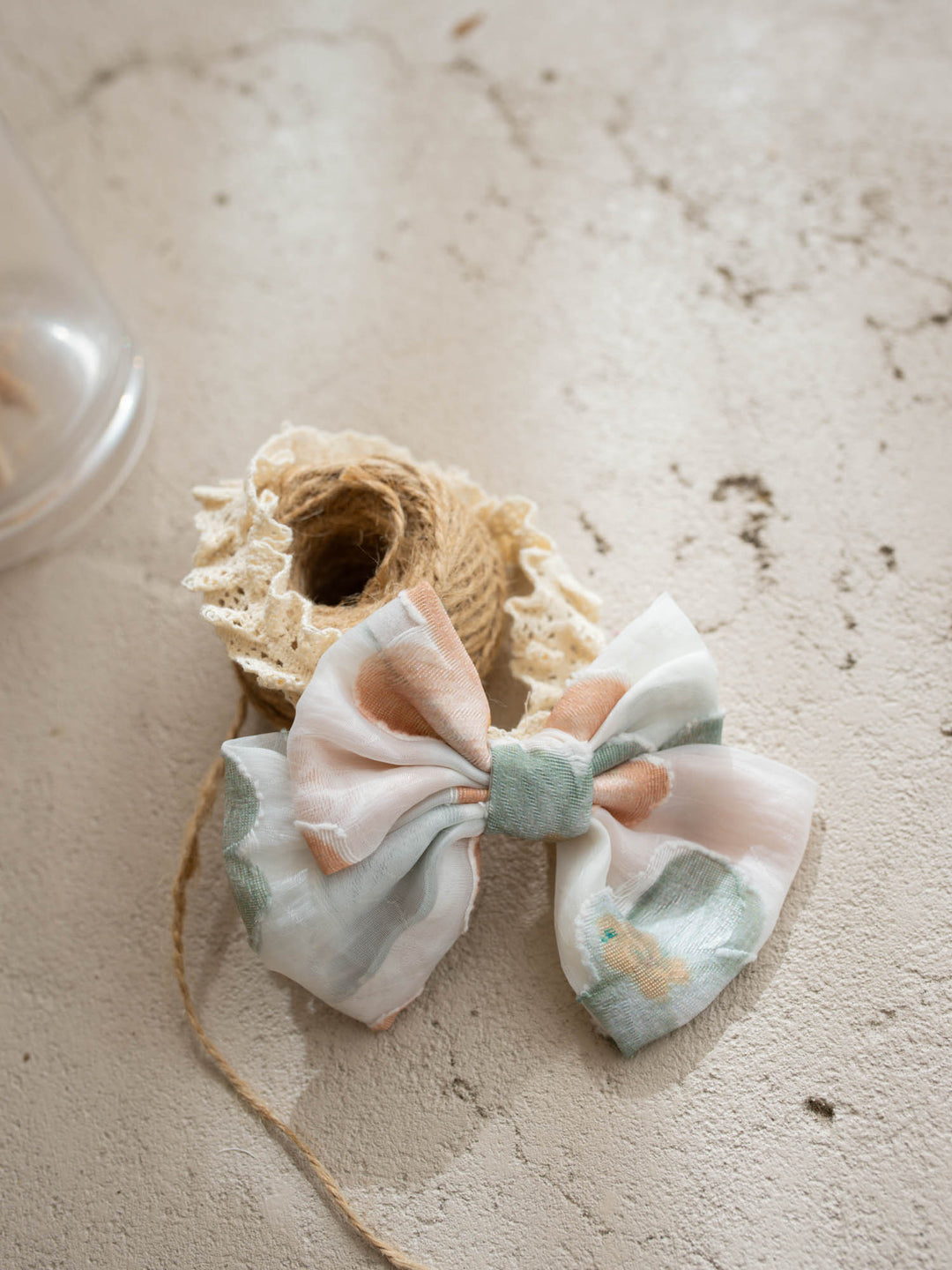 Paint Me a Garden peach meadow floral headband and hair clip set - Before & Ever Kids