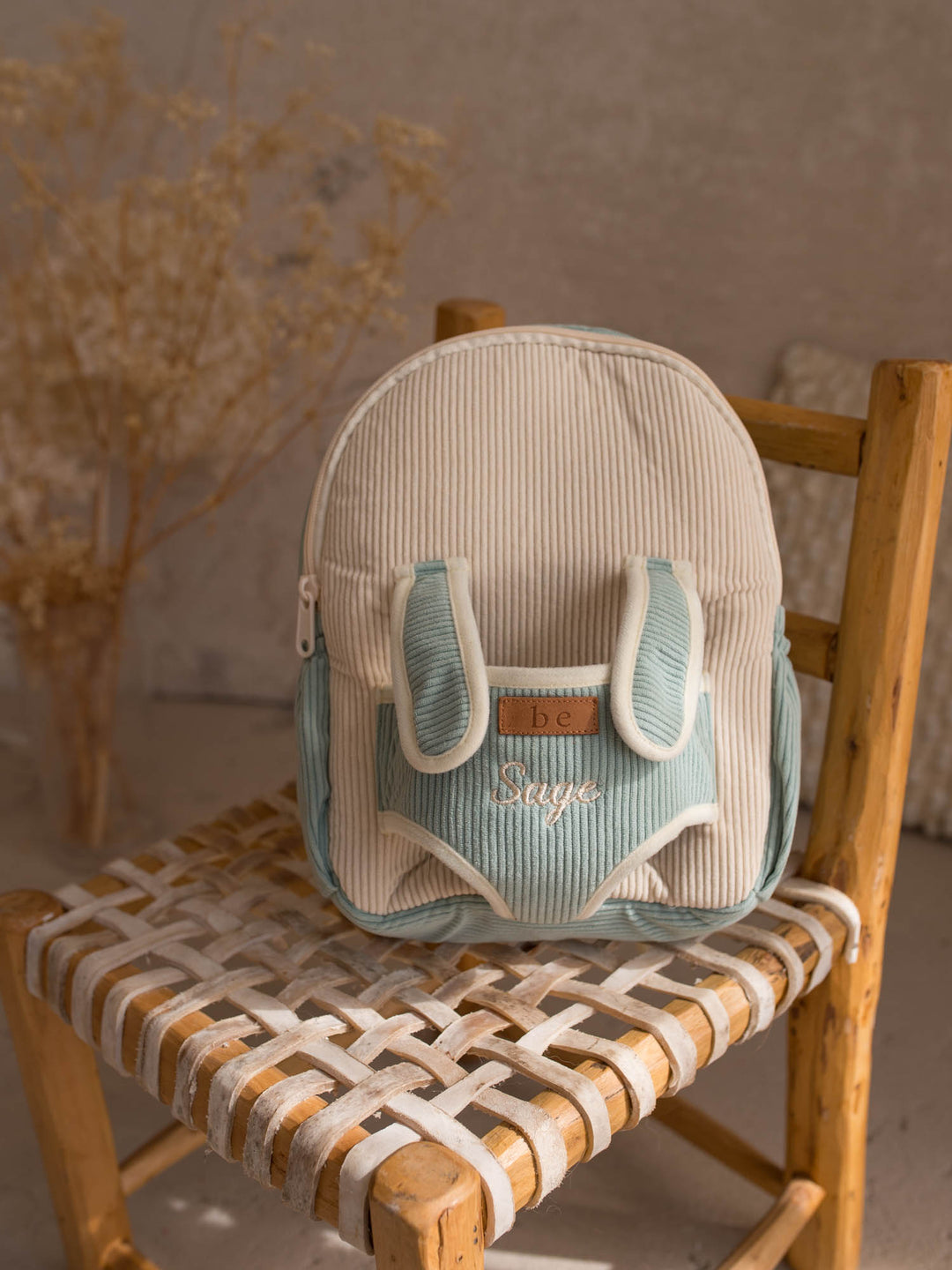 Sage the Horse personalised plush backpack for kids, backpack front with the horse lifted out - Before & Ever Kids
