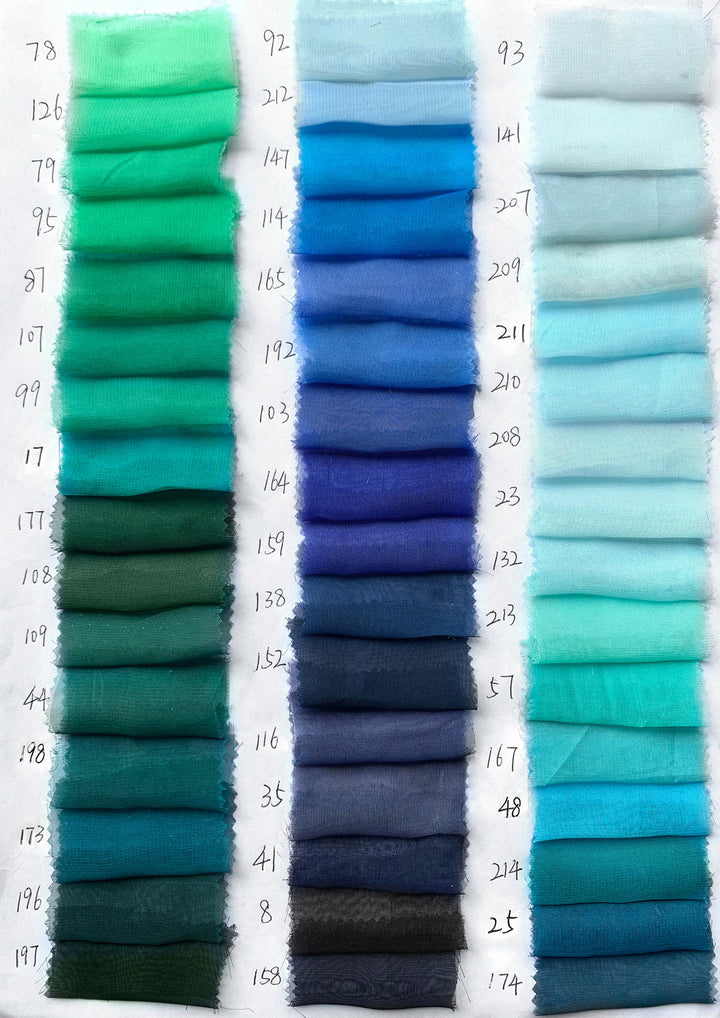 Chiffon (5 yards each) - 15 Piece Bundle Set