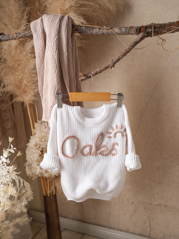 Written in Thread Sweater - Pure White