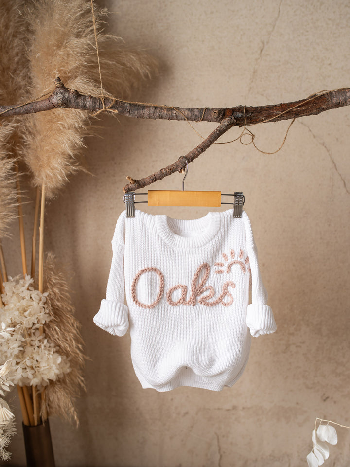Written in Thread Sweater - Pure White