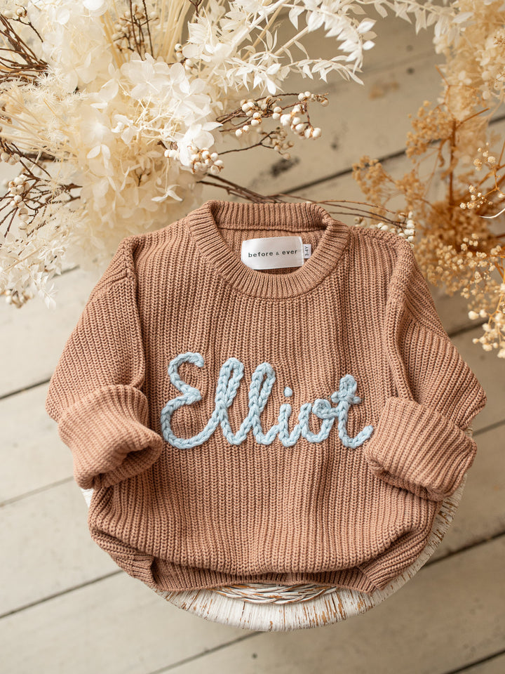 Written in Thread Sweater - Cocoa