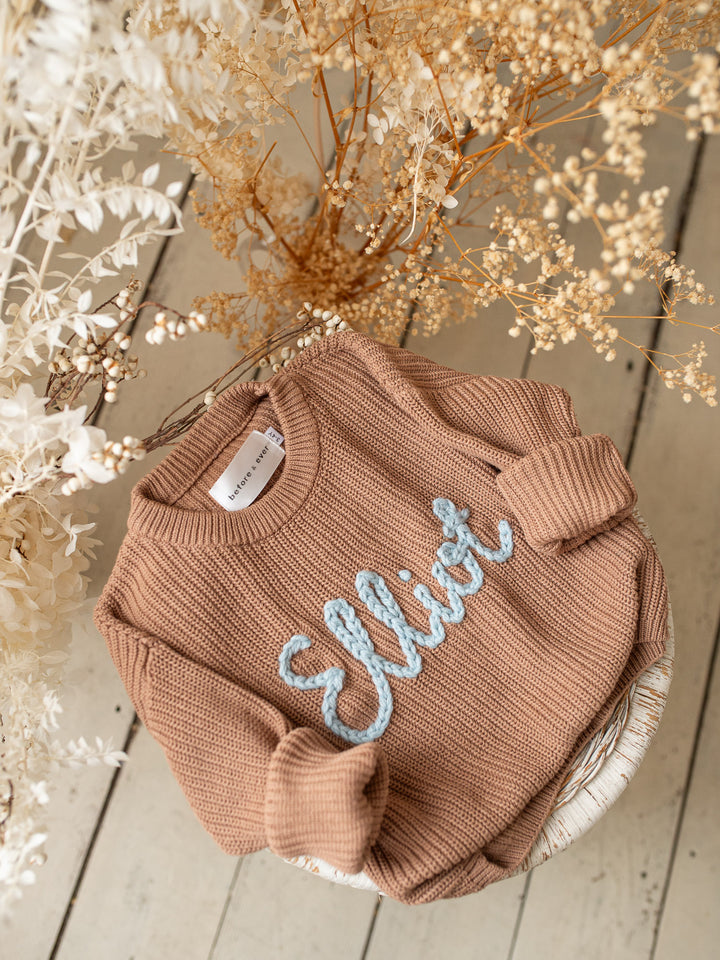 Written in Thread Sweater - Cocoa