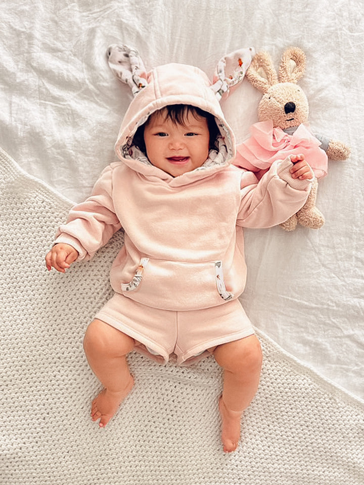 Little Hopper Hoodie - Dusty Pink