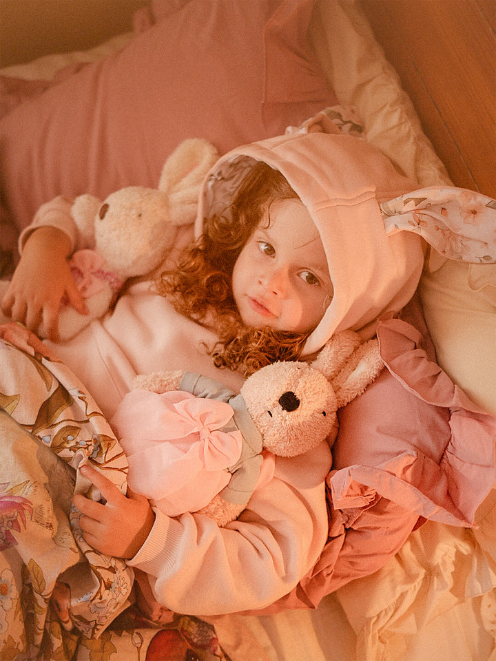 Little Hopper Hoodie - Dusty Pink